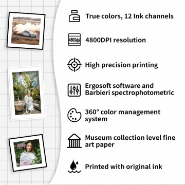 Custom cardboard decorative painting on fine art paper PS frame for hotel home office wall decoration