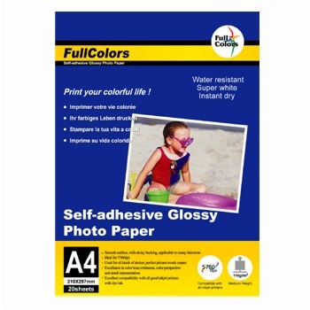 110gsm Self-adhesive glossy photo paper