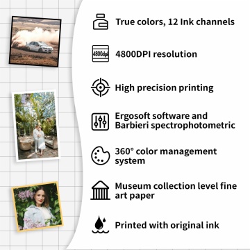 Custom Full-frame decorative painting on fine art paper metal frame for hotel home office wall decoration